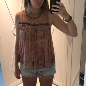 faded pink and tan top bought from anthropology
